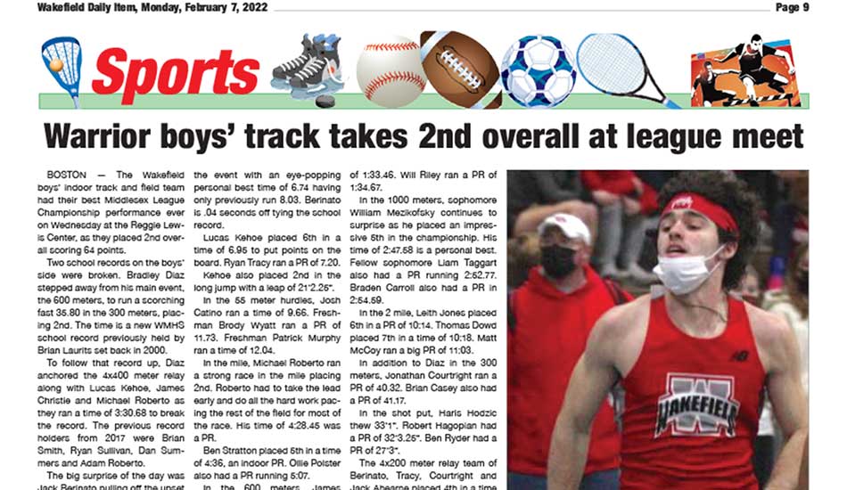 Sports Page: February 7, 2022