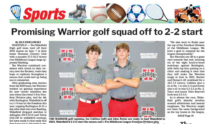 Sports Page: September 13, 2022