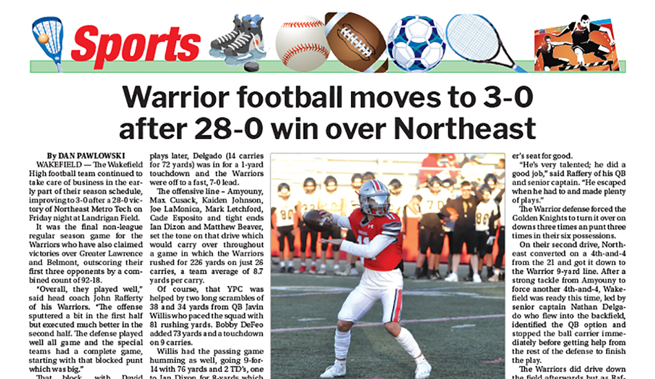 Sports Page: September 26, 2022