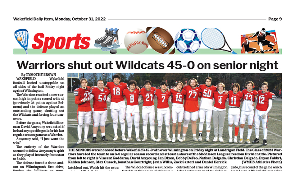 Sports Page: October 31, 2022