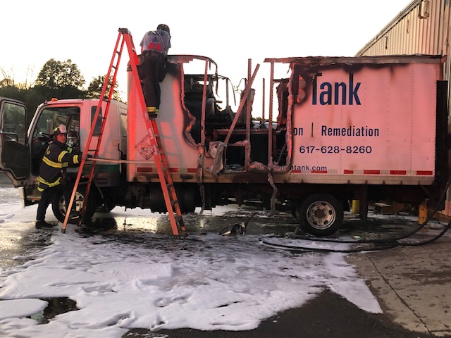 Two-alarm truck fire was a close call for business
