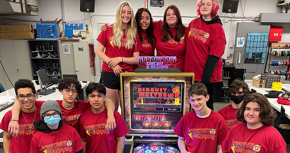 Pinball Wizards: Northeast students design and build pinball game using shell of 50-year-old machine