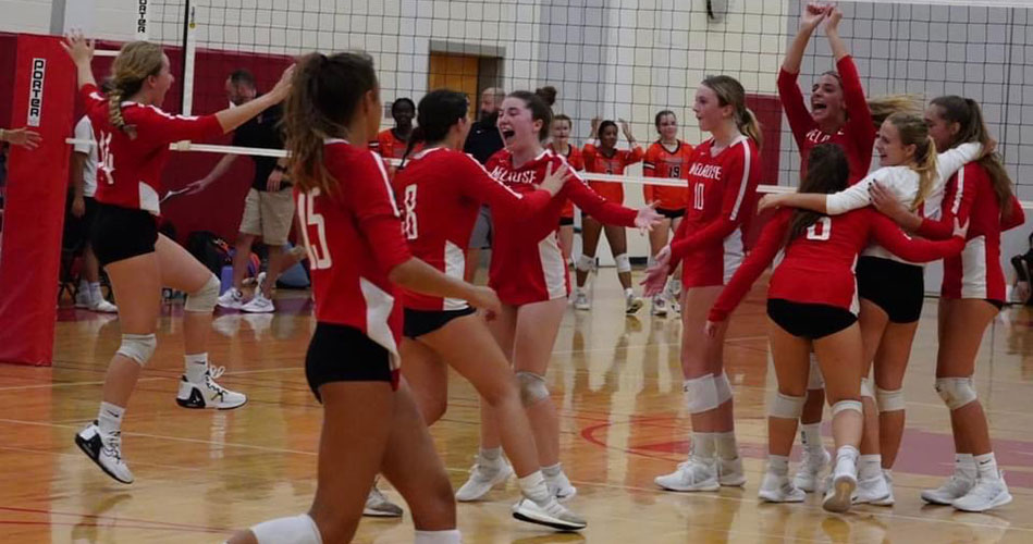 Home opening win for Melrose girls’ volleyball