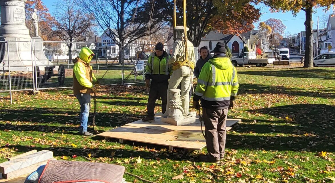 Monument restoration underway