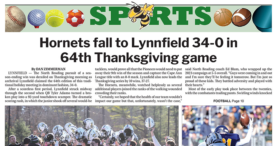Lead sports page published November 30, 2023