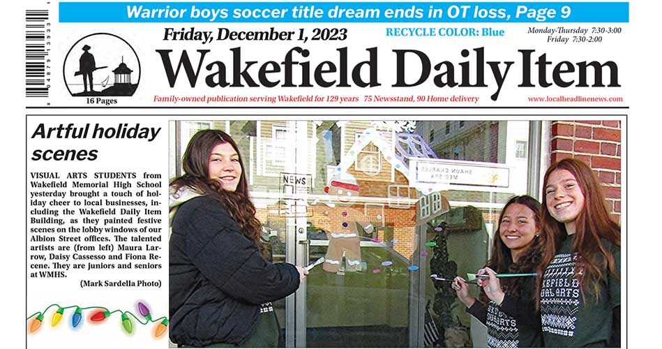 Front Page: December 1, 2023