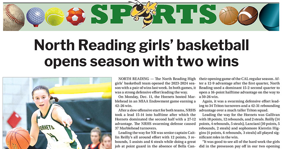 Lead sports page published December 21, 2023
