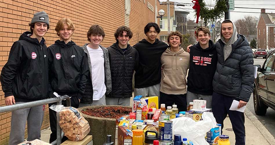 Melrose Humanitarian Club collects food from community