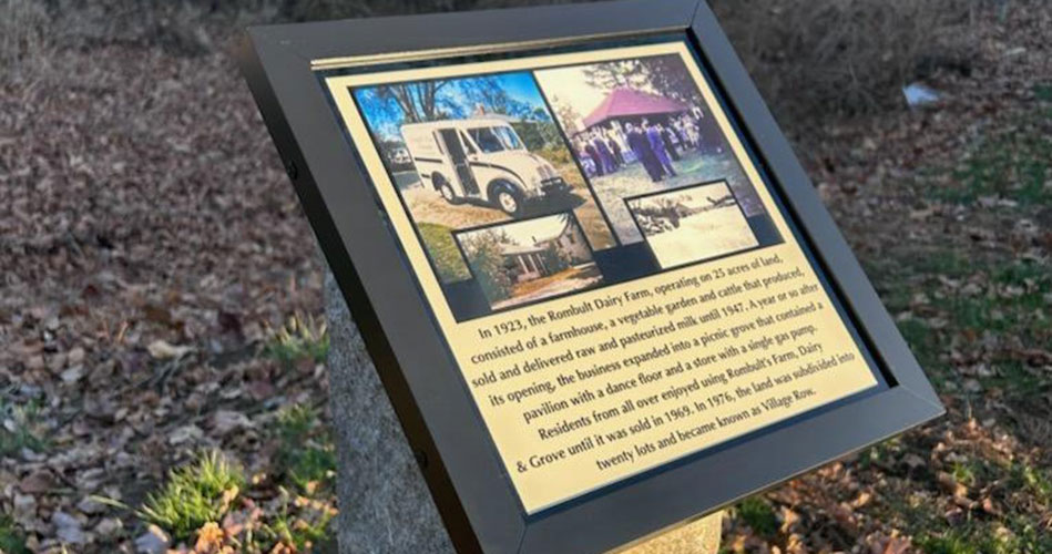 New sign recognizes Rombult Dairy Farm