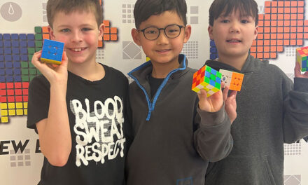 Fourth-graders participate in Speed Cube competition