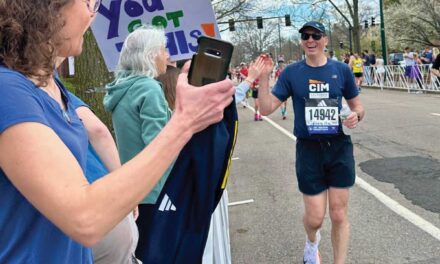 Melrose runners take part in the 128th Boston Marathon