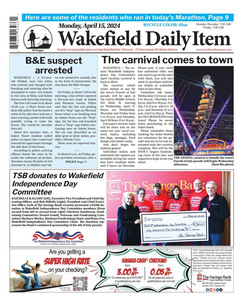 Front Page: April 16, 2024 