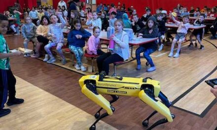 Walton School enrichment featuring Spot the robot dog