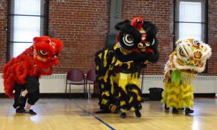 The Lion Dancers come to Wakefield