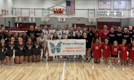 Wakefield volleyball supports student athlete mental health during win over Burlington