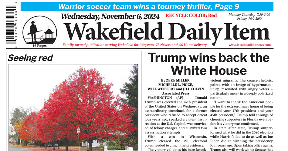 Front Page: November 6, 2024