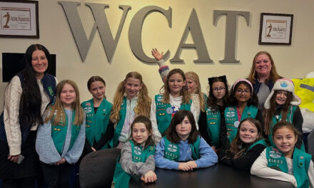 Junior Girl Scout Troop 83417 visits WCAT