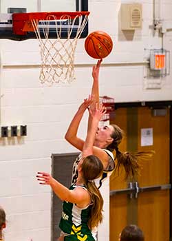 Girls’ basketball team earns first league win over Essex-Tech